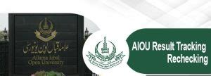 www.aiou.edu.pk result|Result Correction & Rechecking Tracking System.